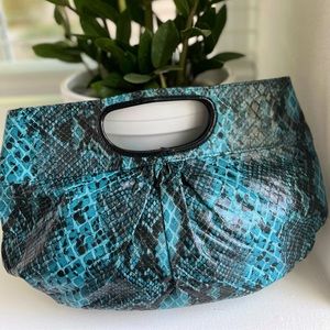 Falchi by falchy pu snakeskin clutch bag